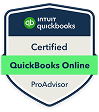 QuickBooks Online Certified ProAdvisor certification badge